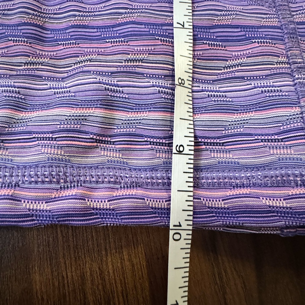Girls Lululemon Purple Striped Athletic Shorts - Picture 11 of 11